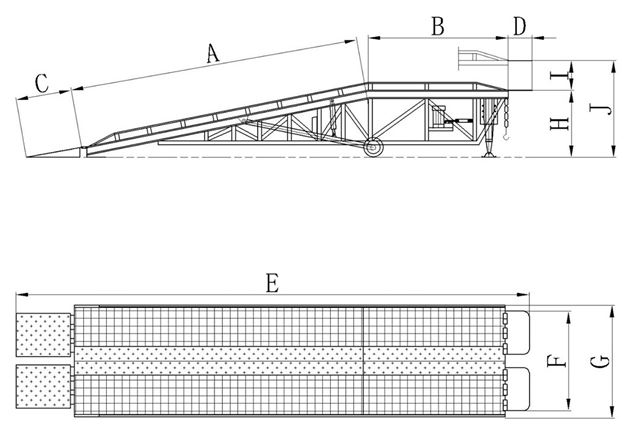 移動登車橋尺寸標注